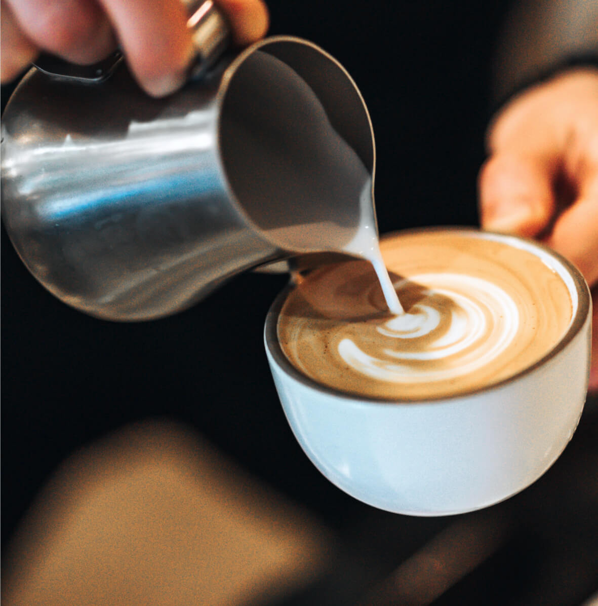Handcrafting latte art